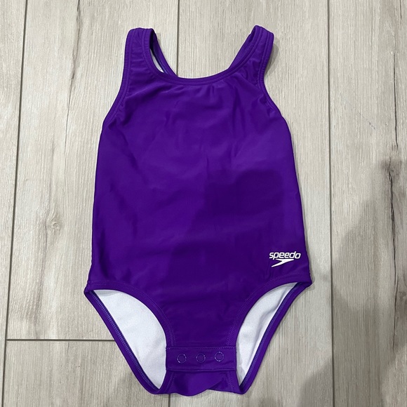 Speedo Purple One Piece Bathing Suit Size 2T - Picture 1 of 5